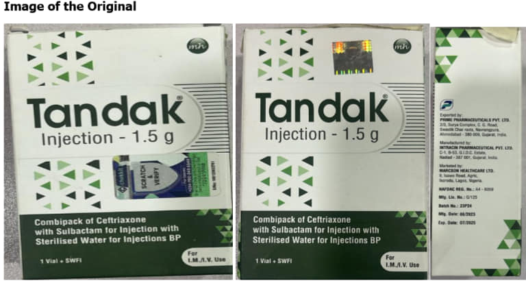 Counterfeit Tandak Injection 1.5g