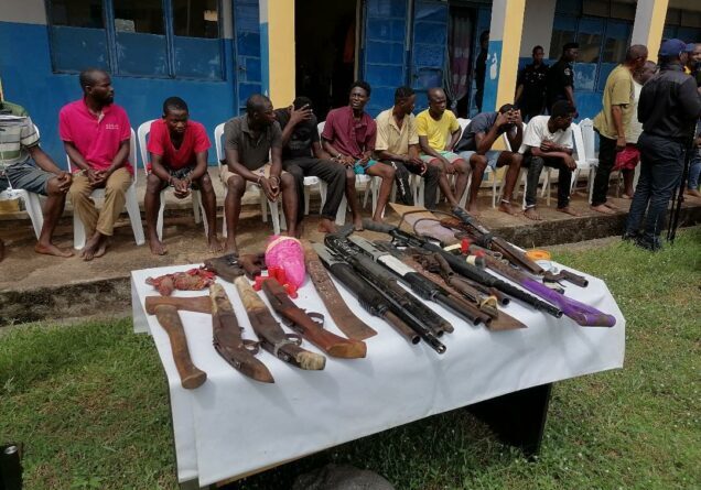 Edo State Police paraded 21 criminal suspects.