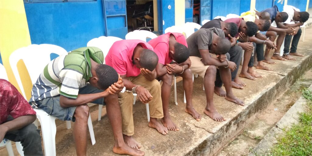 Edo State Police paraded 21 criminal suspects.